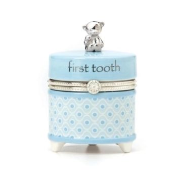 Blue First Tooth Keepsake Box
