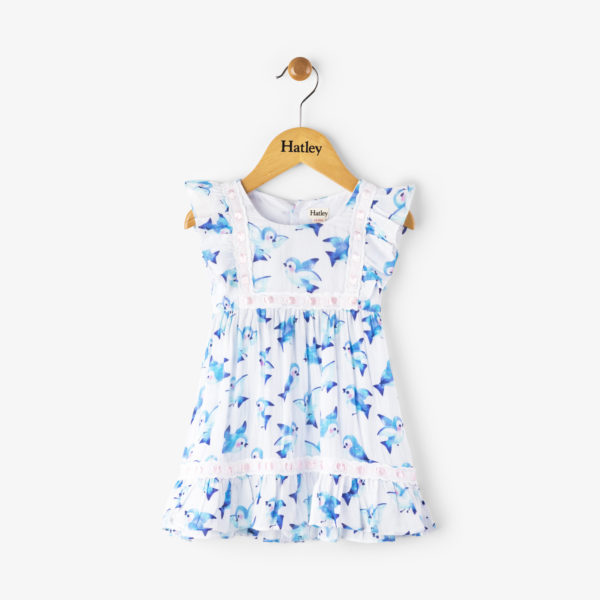 Blue Birds Fly Baby Birthday Dress by Hatley