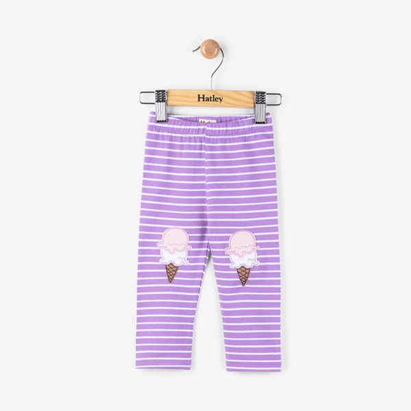 Lavender Stripe Baby Fashion Leggings by Hatley.